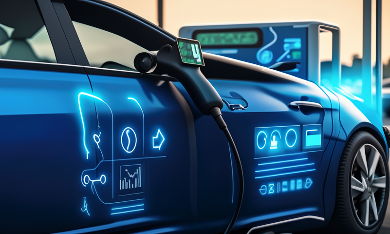 Elektroauto-an-Ladestation