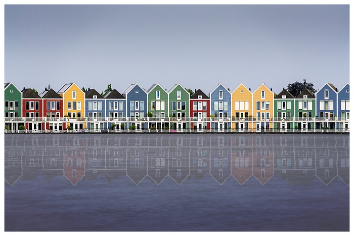 A nice view over the rainbow houses of Houten