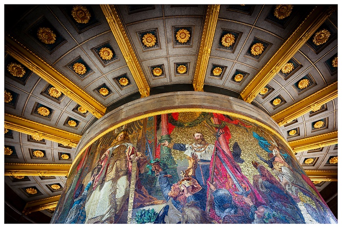 Ansicht des Mosaiks der Siegessäule von Berlin