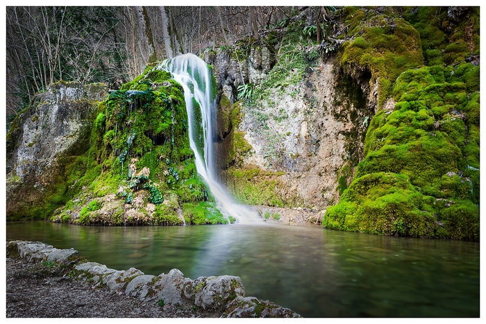 Faszinierende Märchenlandschaft an den Bad Uracher Wasserfällen in der Schwäbischen Alb